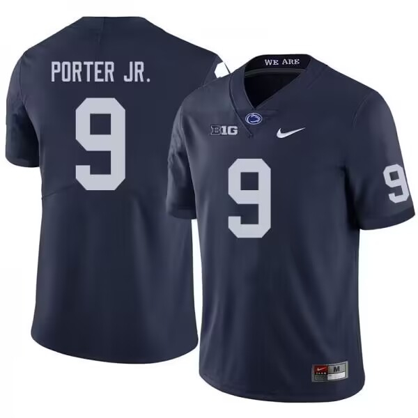 Men's Penn State Nittany Lions #9 Joey Porter Jr. Navy Stitched Jersey Men's Penn State Nittany Lions #9 Joey Porter Jr. Navy Stitched Jersey